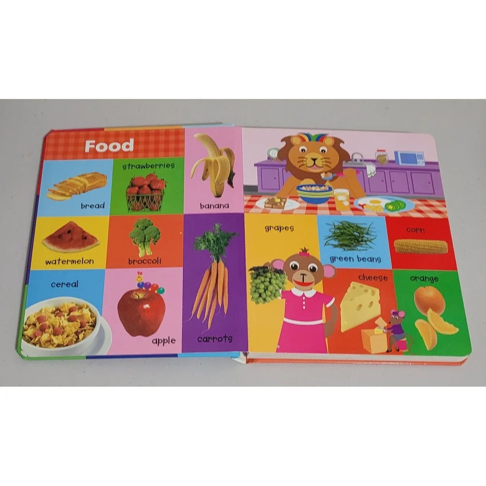 Baby Einstein First Words Board Book Toddler Multi Color Educational Good